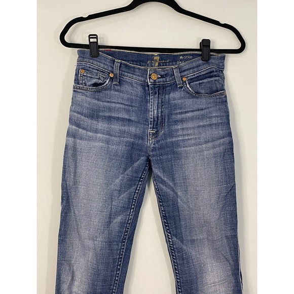 7 For All Mankind The Ankle‎ Skinny Jeans Medium Wash Women's Size 27 - Picture 3 of 12